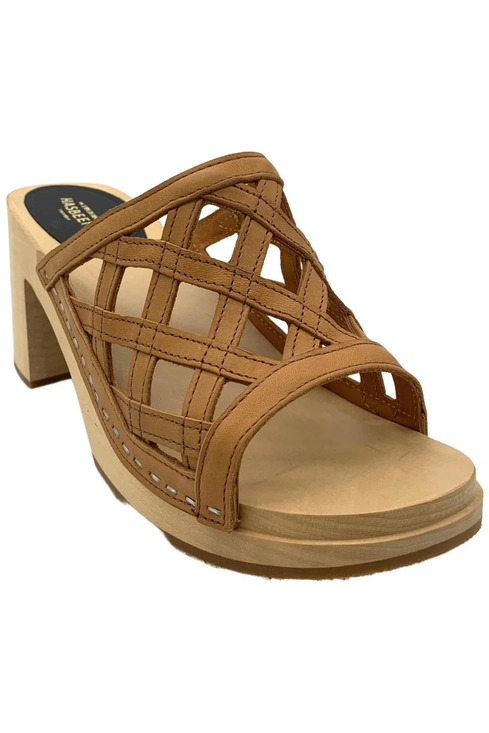 Swedish Hasbeens Shoes - Swedish Hasbeens Women's Basket Clog Nature - Medium